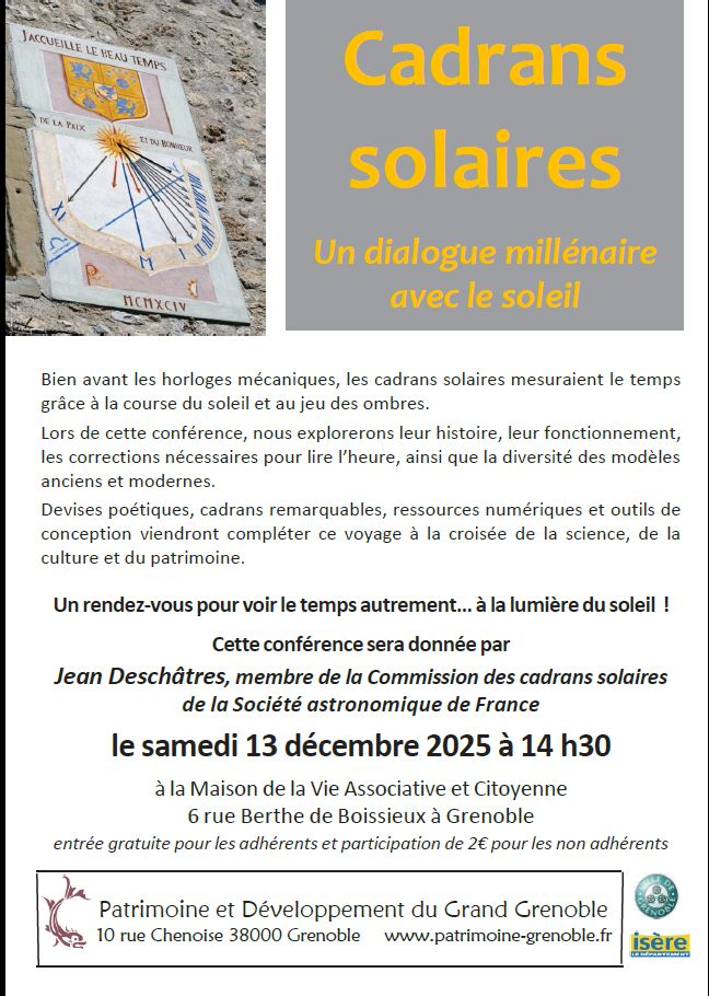 Conférence de la SAF : Cadrans Solaires
